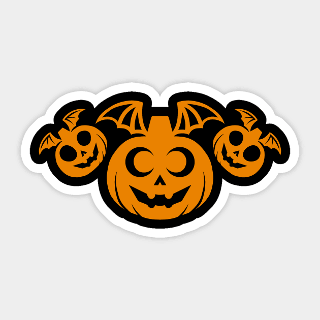 Vampire Pumpkin Flock Sticker by OdinUnger